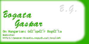 bogata gaspar business card